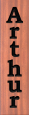 Vertical Arthur sign